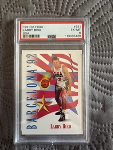 Skybox 1991-92 EE. UU. Larry Bird #531 EE. UU. PSA 6 - Imagen 1 de 4