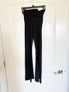 Aerie Crossover Black Flare Leggings Size Small - Picture 1 of 5