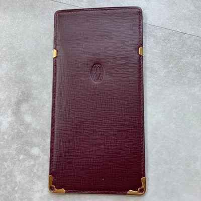 CARTIER Bordeaux Leather Sunglasses Eyeglasses Case Must de Cartier Paris Used - Image 1 of 2