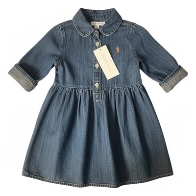 Vestido Ralph Lauren Denim Nuevo con Etiquetas 12 Meses Foto 1 de 4