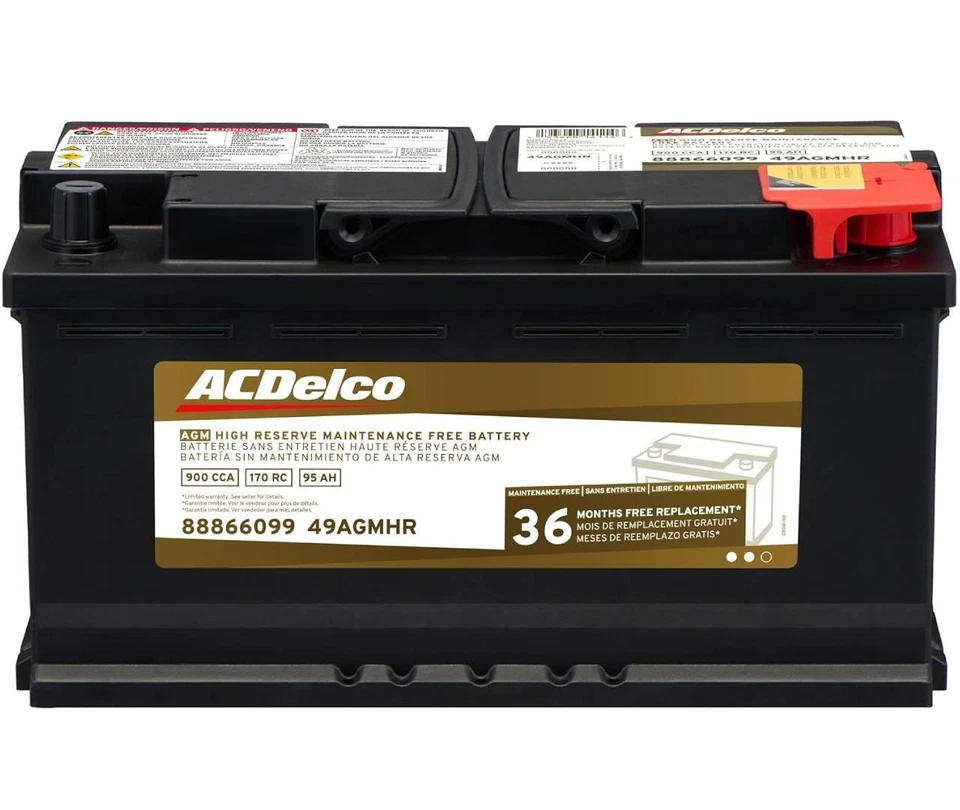 ACDelco Gold 49AGMHR (88866099) 36 Month Warranty AGM BCI Group 49 Battery - Imagem 1 de 4
