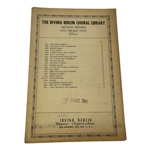 Vintage Piano Music Sheet White Christmas Irving Berlin original from 1942 - Picture 1 of 4