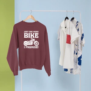 Just One Mehr Fahrrad Sweatshirt Motorrad Cool SPORTS Biker Fahrer Sportswear - Imagen 1 de 24