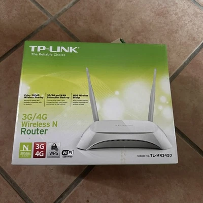 TP-LINK TL-MR3420 3G 4G Wi-Fi Wireless Router - Bianco - Immagine 1 di 4