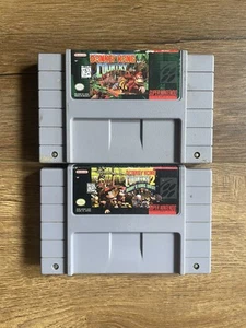 SNES Donkey Kong Country 1 and 2 lot (Super Nintendo SUPER NES) - Tested! - Picture 1 of 7