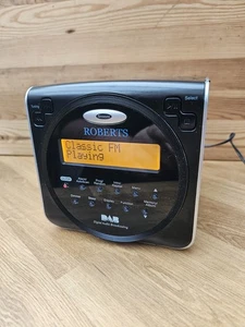 Roberts CRD-37 Radio DAB CD MP3 Player Alarm Clock Black & Silver, Tested Works - Picture 1 of 11