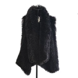 Wynne Collection Women's Plush Teddy Jacket Sz Medium Black Ultra Soft Cozy Glam - Picture 1 of 9