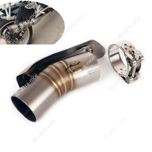 For Suzuki GSXR1000 2012-2025 Exhaust Tips Motorcycle 51mm Mid Link Pipe Steel - Picture 1 of 6