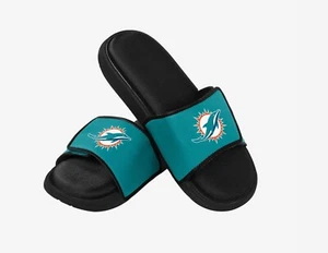 Diapositivas deportivas de espuma con logotipo del equipo de la NFL de los Miami Dolphins FOCO para hombre talla grande 11/12 - Imagen 1 de 4