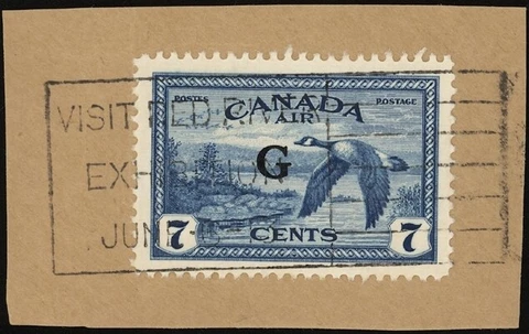 CANADA, 1946. Air Official "G". CO2, Used Cover