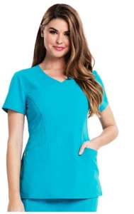 {2X} Careisma Medical Scrub Uniform Top CA601 V-Neck - DTLZ - Picture 1 of 1