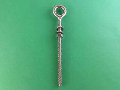 US STAINLESS Stainless Steel 316 M6 Eye Bolt Welded 6mm x 100mm (1/4" x 4") Marine Grade