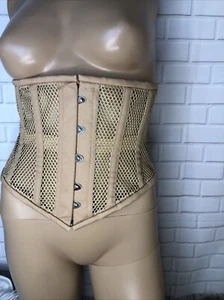 Corsé de malla cónica entrenador cintura deshuesada acero resistente debajo del busto para mujer M - Imagen 1 de 18
