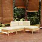 Garden Lounge Set Outdoor Sofa Furniture Wooden Patio Setting 4 Piece Vidaxl