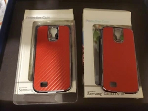 QTY TWO CASE LOGIC DURABLE PROTECTIVE CASES FOR SAMSUNG GALAXY S4 BOTH ARE RED - Picture 1 of 4