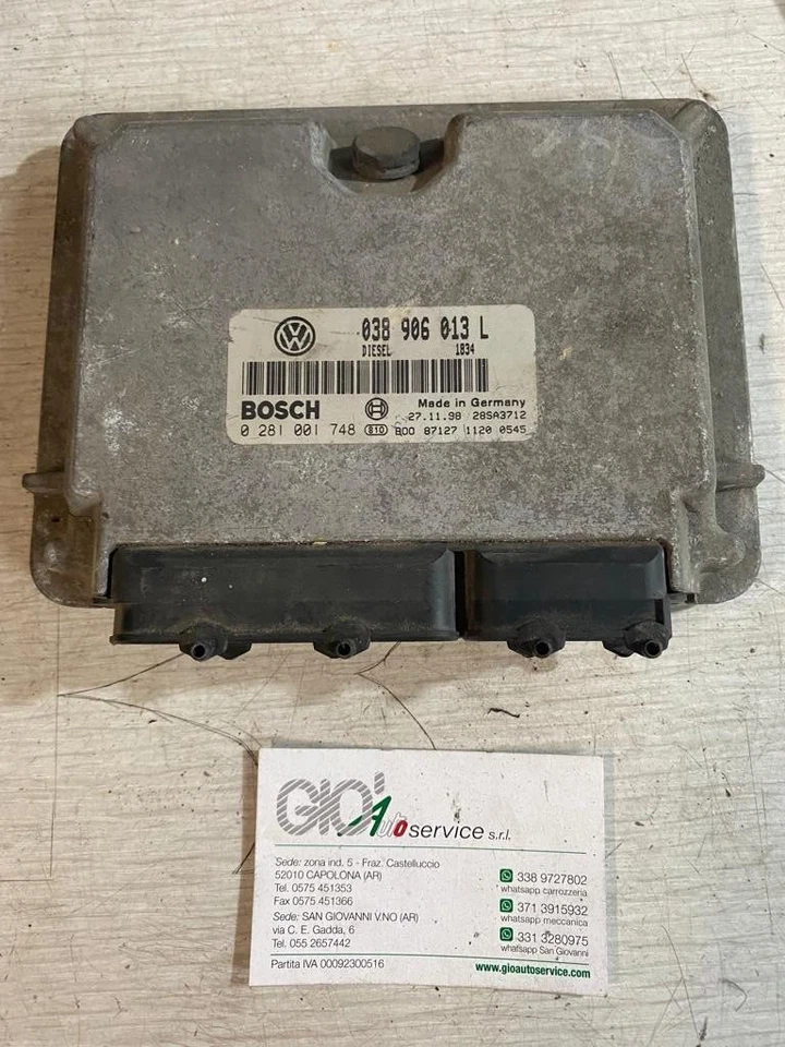 038906013L - 0281001748 CENTRALINA MOTORE ORIGINALE SEAT AROSA VOLKSWAGEN LUPO - Immagine 1 di 1