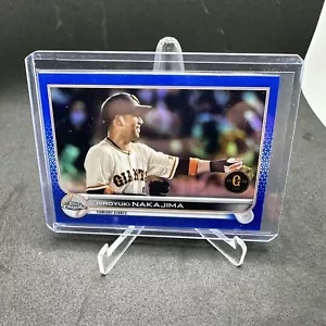 2022 Topps Chrome NPB Hiroyuki Nakajima #37 Blue 77/150 Yomiuri Giants - Picture 1 of 5