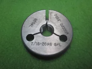 7/16-20 UNS NS SPL NOGO NO GO ANELLO FILETTATO CALIBRO SCAFFALE USA - Foto 1 di 1