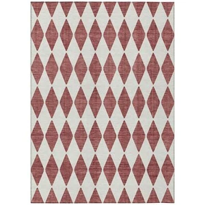 Addison Rugs Chantille ACN578 Burgundy 8' x 10' Indoor Outdoor Area Rug Easy - Picture 1 of 7