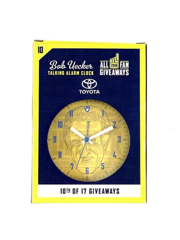 Bob Uecker Talking Alarm Clock New In Box Baseball Milwaukee Brewers Rare & Cool Cover