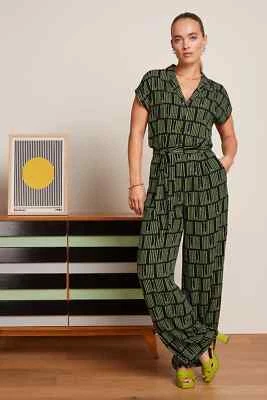 King Louie Jumpsuit Overall Einteiler Streifen gestreift grün schwarz Medina - Bild 1 von 4