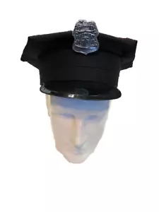 US Police Visor Cap American Officer Fancy Dress Hat Male - Picture 1 of 5