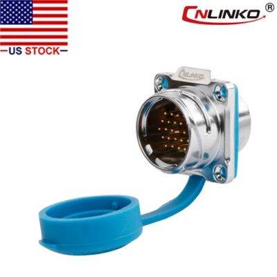 24 Pin Power Circular Connector Male Socket Outdoor Waterproof IP67 Heavy Duty - Image 1 of 4