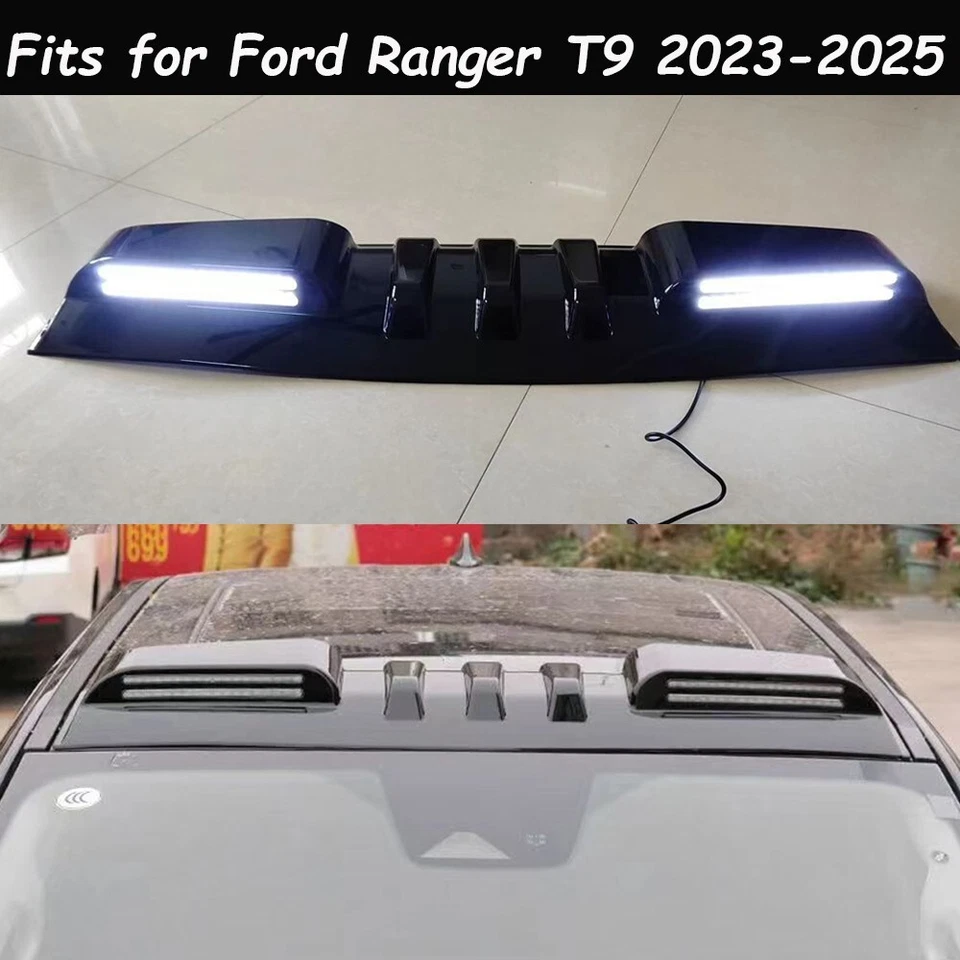 光泽黑色车顶灯条灯带 LED DRL 适合福特 Ranger 2023-2025 — 第 1/4 张图片