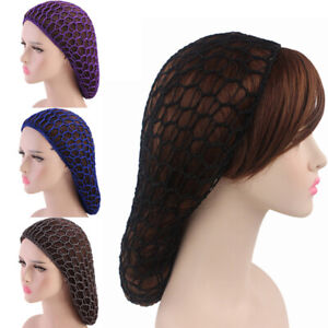 Women Crochet Hair Net Nightcap Twist Cap Mesh Snood Turban Sleeping Hat