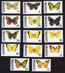 Lesotho: SG1016-1029c; Butterflies; almost complete mint (MNH) set (10m missing) - Picture 1 of 16