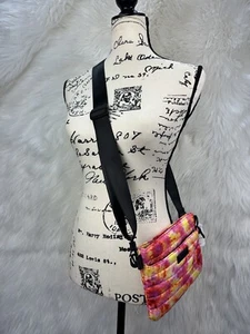 TAHARI  Women’s Crossbody Bag Purse Polyester Pink Tie Dye $49.00 New - Picture 1 of 10