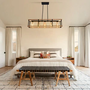E26 Industrial Dining Room Light Kitchen Island Light Hanging Light Chandelier - Picture 1 of 20