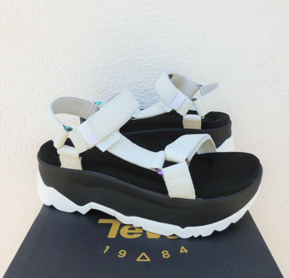 SANDALIAS TEVA ZAMORA UNIVERSALES BLANCAS PLATAFORMA ESPUMA CUERO, US 5/36 NUEVAS Foto 1 de 4