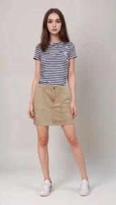 Hudson Denim Mini Skirt Women Sz 26 Yellow 100% Cotton Pocket Summer NWT - Picture 1 of 10