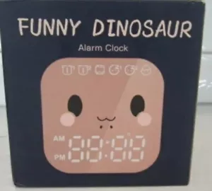 Kids Alarm Clock Cute Blue Dinosaur, Funny Dinosaur, Bedroom, Sleep Training - Picture 1 of 1