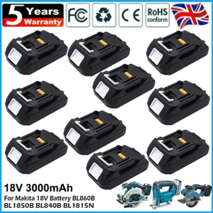 10X Batería para Herramientas Eléctricas Makita LXT 18V Batería BL1850B BL1830 BL1815N 3.0Ah - Imagen 1 de 10