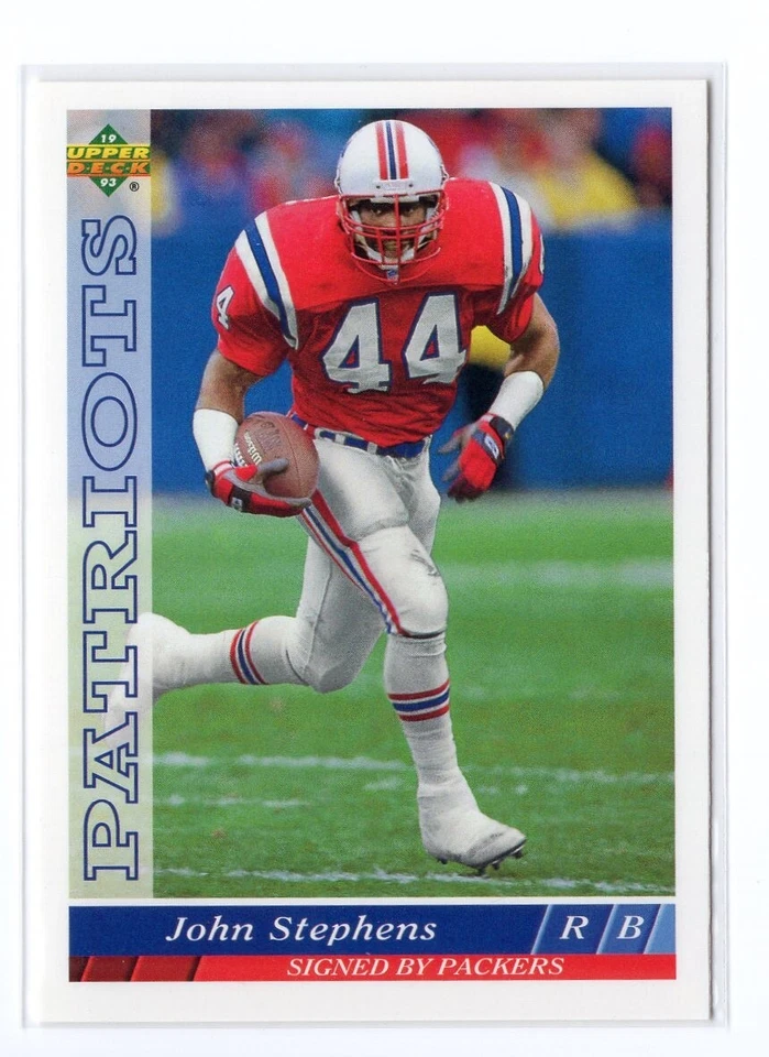 Football Card - 1993 John Stephens 124 - New England Patriots Upper Deck - Image 1 of 1