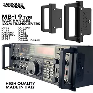 2X TACWAVE MB-19 TYPE RACK HANDLE ICOM TRANSCEIVERS 765 761 970 R9000 780 781 - Zdjęcie 1 z 2