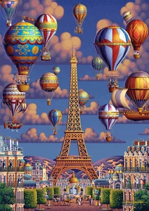 - Dowdle - Balloons over Paris - 300 Piece Jigsaw Puzzle for Adults -Challenging - Picture 1 of 12