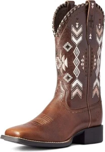 Ariat Women's Round Up Skyler Western Boot Canyon Tan 10038327 Size 8 B Medium - Picture 1 of 8
