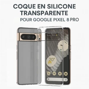 Coque arrière pour GOOGLE Pixel 8 Pro en silicone transparent TPU Neuf - Photo 1 sur 5