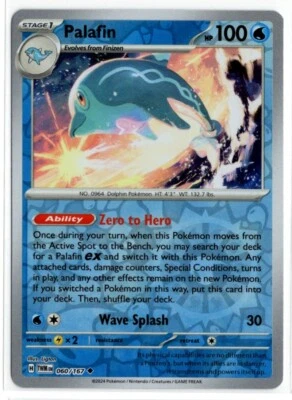 Pokemon Twilight Masquerade Reverse Holo 060/167 Palafin - Image 1 of 2