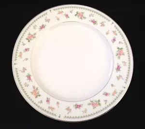 ABINGDON Japan China, Pink Orange Flowers Green Leaves - 10-1/4" DINNER PLATE - Picture 1 of 4
