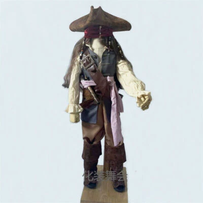 Disfraz de Jack Sparrow Niños Piratas del Caribe Juegos con disfraces Halloween Top Pantalones Foto 1 de 4