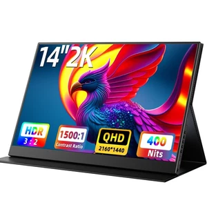 14 Zoll 2K Monitor 3:2 Tragbarer Monitore Display Zweiter Bildschirm Für Laptop  - Afbeelding 1 van 10