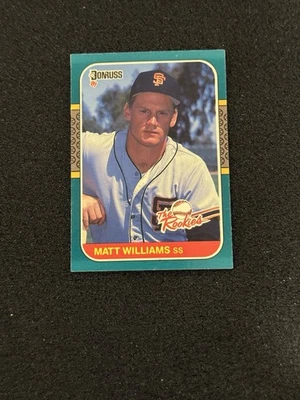 1987 Donruss The Rookies #45 Matt Williams RC San Francisco Giants Baseball Card - Image 1 of 2