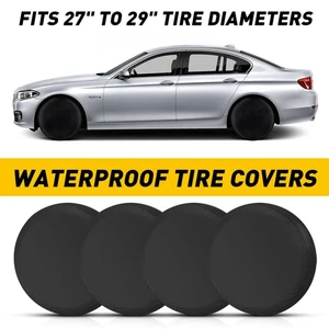 4PCS Tire Covers Wheel&Tyre RV Trailer Camper Sun Protector 27" - 29" Waterproof - Picture 1 of 12