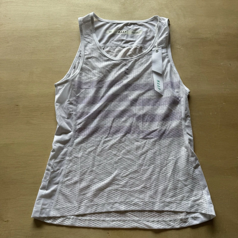 Camiseta sin mangas MAAP Emblem Team capa base ligera blanca mediana M para mujer NUEVA Foto 1 de 4
