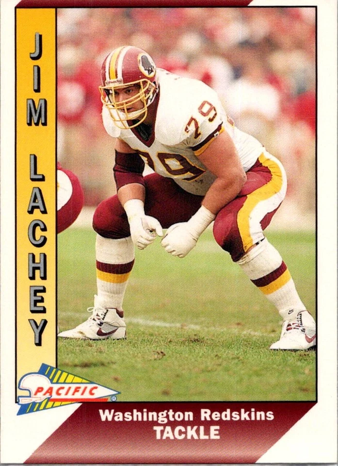 1991 Pacific Jim Lachey #525 Washington Redskins - Image 1 of 2