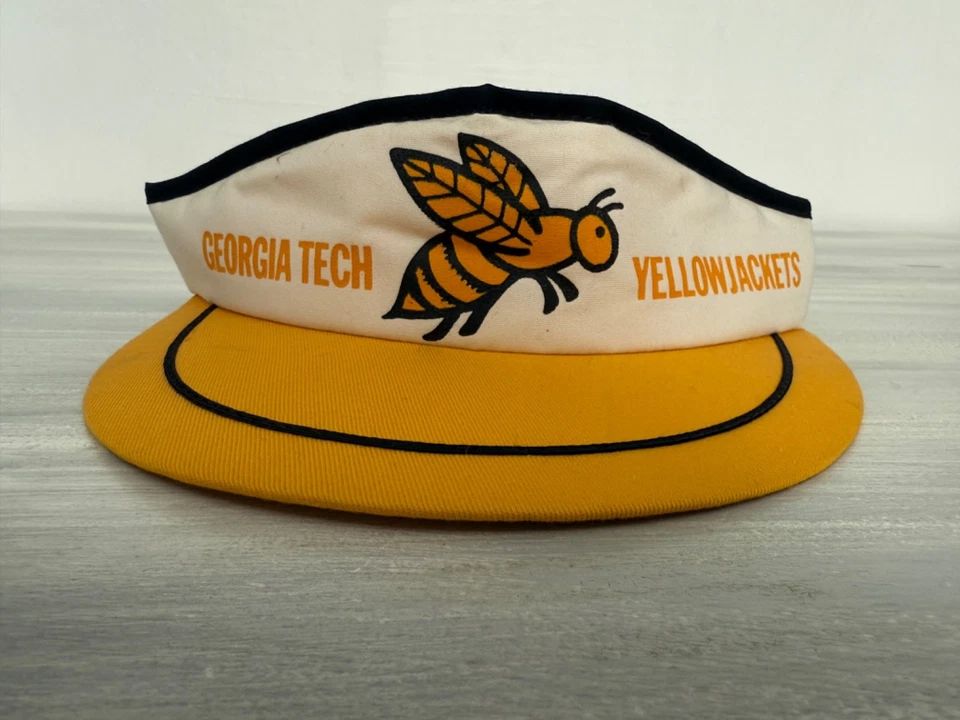 Vintage 1980s Georgia Tech Yellow Jackets Visor United Hatters - Image 1 of 4
